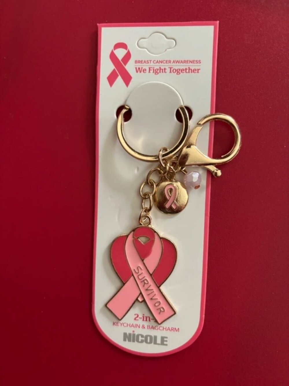 Breast Cancer Awareness keychain